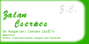 zalan cserpes business card